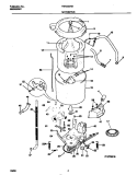 MOTOR / TUB Diagram and Parts List for FWX233NBS3  Frigidaire Washer