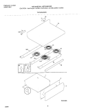 TOP / DRAWER Diagram and Parts List for MEF364BGWA  Frigidaire Range