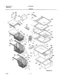 SHELVES Diagram and Parts List for GLRS267ZAB1  Frigidaire Refrigerator