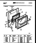 DOOR PARTS Diagram and Parts List for RS34BFL1  Frigidaire Range