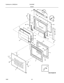 DOOR Diagram and Parts List for GLGS389FSD  Frigidaire Range