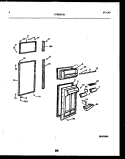 DOOR PARTS Diagram and Parts List for FPES21TIRW1  Frigidaire Refrigerator