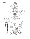 WSHR MTR, HOSE Diagram and Parts List for FWX833SAS0  Frigidaire Washer