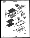 SHELVES AND SUPPORTS Diagram and Parts List for RT153MCW2  Frigidaire Refrigerator