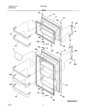 DOOR Diagram and Parts List for FRT18S6AW0  Frigidaire Refrigerator