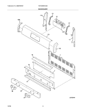 BACKGUARD Diagram and Parts List for FGF350MXASB  Frigidaire Range