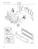 BACKGUARD Diagram and Parts List for CPLEFZ98GCE  Frigidaire Range
