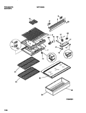 SHELVES, CONTROLS, DIVIDER, MULLION Diagram and Parts List for WRT13CGBZ1  Frigidaire Refrigerator