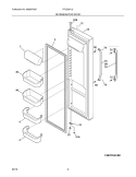 Part Location Diagram of 242038846 Frigidaire Refrigerator Door - Stainless