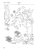 BODY Diagram and Parts List for GLEFM385DSG  Frigidaire Range