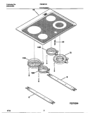 TOP / DRAWER Diagram and Parts List for FED367CETA  Frigidaire Range