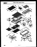 SHELVES AND SUPPORTS Diagram and Parts List for RT196PCD1  Frigidaire Refrigerator