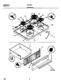 TOP / DRAWER Diagram and Parts List for WEF352BAWA  Frigidaire Range