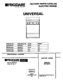 COVER Diagram and Parts List for MEF303PCWB  Tappan Range