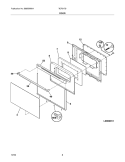 DOOR Diagram and Parts List for TEF317BUB  Tappan Range