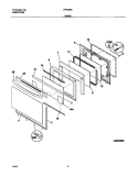 DOOR Diagram and Parts List for FEFL88ASA  Frigidaire Range