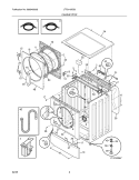 CABINET / TOP Diagram and Parts List for LTF2140ES0  Frigidaire Washer