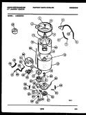 TUB DETAIL Diagram and Parts List for LG600MXD3  Frigidaire Washer Dryer Combo