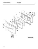 DOOR Diagram and Parts List for WWEF3004KWE  Westinghouse Range