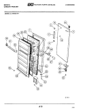 DOOR Diagram and Parts List for UL1950ECW1  Electrolux Freezer