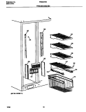 FRZR SHELVES Diagram and Parts List for FRS24AGGB1  Frigidaire Refrigerator