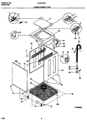 LOWER CABINET / TOP Diagram and Parts List for MLXE62RBD2  Frigidaire Washer Dryer Combo