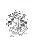 CONTROL PANEL, TOP, SWITCHES, SURFA Diagram and Parts List for FEC6X8XAB1  Frigidaire Cooktop