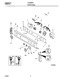CONTROL PANEL Diagram and Parts List for FLXG52RBT7  Frigidaire Washer Dryer Combo