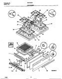 TOP / DRAWER Diagram and Parts List for WGF325BAWD  Frigidaire Range