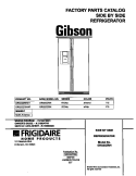 COVER Diagram and Parts List for GRS20ZRHW1  Gibson Refrigerator
