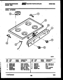 COOKTOP PARTS Diagram and Parts List for GF720NW5  Frigidaire Range