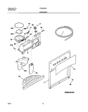 ICE & WATER DISPENSER Diagram and Parts List for FRS26W2AW2  Frigidaire Refrigerator