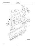 BACKGUARD Diagram and Parts List for CFES355ES2  Frigidaire Range