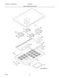 MAINTOP Diagram and Parts List for FEC32S6ASE  Frigidaire Cooktop