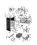 CABINET, SHELVES, DIVIDER, FAN ASSE Diagram and Parts List for RT173GCD3  Frigidaire Refrigerator