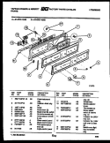 CONTROL PANEL Diagram and Parts List for 57-2707-00-03  Tappan Microwave