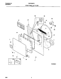 P16D0023 FRNT PNL, DOOR Diagram and Parts List for FSE748GFS1  Frigidaire Dryer