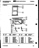 CABINET AND INSTALLATION PARTS Diagram and Parts List for AS287L2K1  Frigidaire Air Conditioner