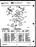 BROILER DRAWER PARTS Diagram and Parts List for GF201HXW4  Frigidaire Range