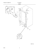 CABINET Diagram and Parts List for FFU13M2HW1  Frigidaire Freezer