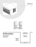 COVER Diagram and Parts List for CAHE18ER1  Crosley Air Conditioner