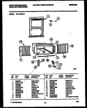 CABINET AND INSTALLATION PARTS Diagram and Parts List for WAV157S1A1  Frigidaire Air Conditioner