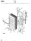 DOOR Diagram and Parts List for FFU21M8CW0  Frigidaire Freezer