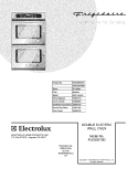 COVER Diagram and Parts List for PLEB30T9DCA  Frigidaire Wall Oven