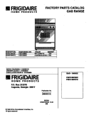 COVER Diagram and Parts List for FGF316WGSC  Frigidaire Range
