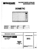 COVER Diagram and Parts List for DMT113U1B0  Frigidaire Microwave