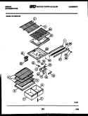 SHELVES AND SUPPORTS Diagram and Parts List for RT19F8WT3F  Gibson Refrigerator