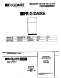 COVER Diagram and Parts List for FRT21QRCD3  Frigidaire Refrigerator