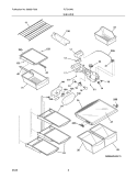 SHELVES Diagram and Parts List for PLT219WJKM0  Frigidaire Refrigerator