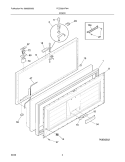 DOOR Diagram and Parts List for FCCS201FW4  Frigidaire Freezer